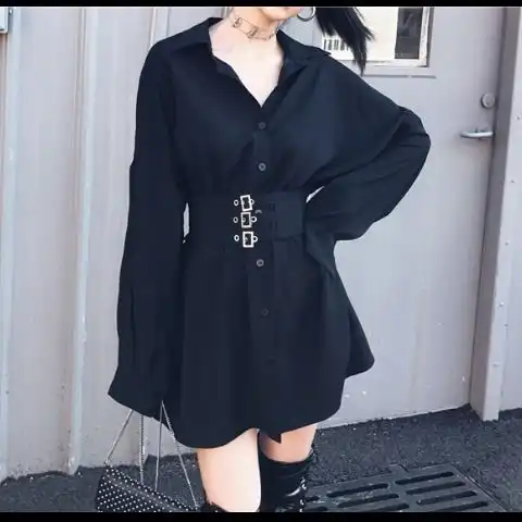 暗黑风的女生头像图片衬衫
