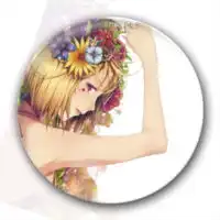 素描萌女孩创意镜子钥匙扣