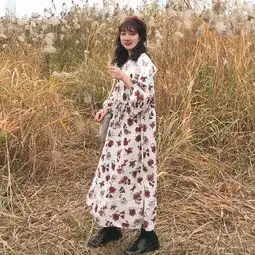 卡通碎花公主蕾丝花苞裙