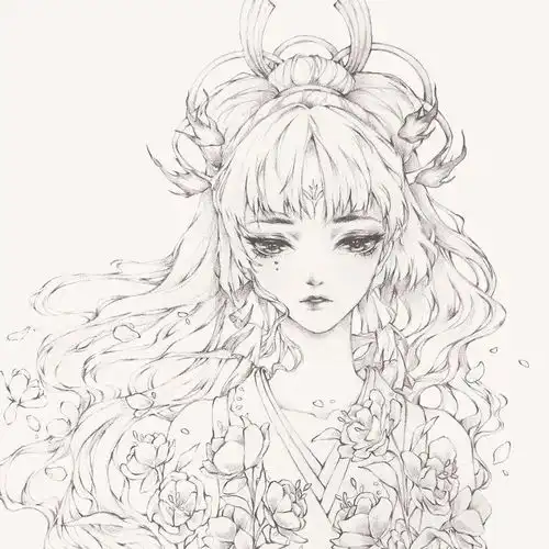 素材动漫手绘线稿来啦,一起来画吧