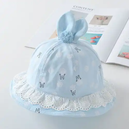 婴儿春秋帽子女宝宝公主可爱超萌遮阳帽小女孩612个月渔夫帽纯棉