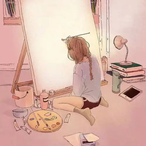 个性插画女生头像