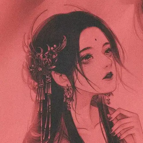 女生抽烟头像黑白古风