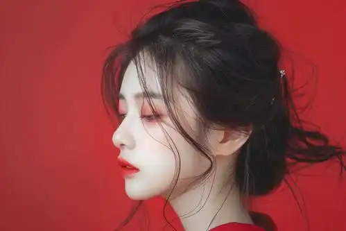 气质女生古风气质盘发造型摄影图下载至来源处