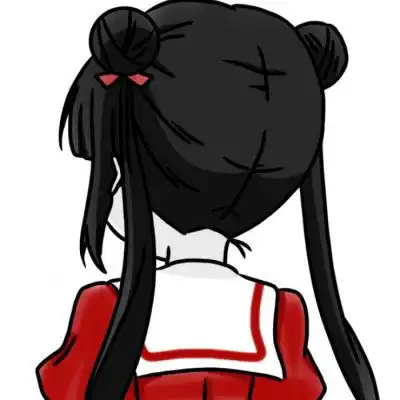 卡通红色头像女丧气