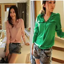 2012秋冬秋装新品韩版新款修身潮女装正品衬衣长袖衬衫女