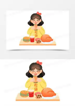 卡通吃货美女头像图片
