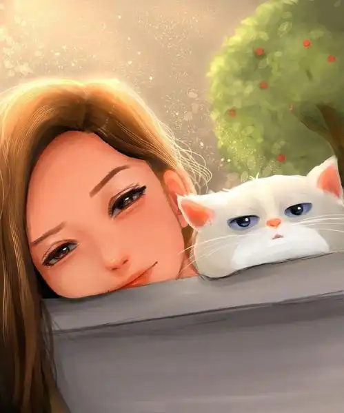 插画头像女生简约气质女