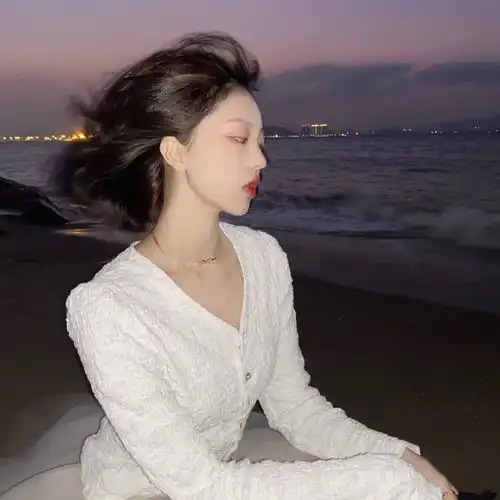 真人女头侧脸高颜值头像