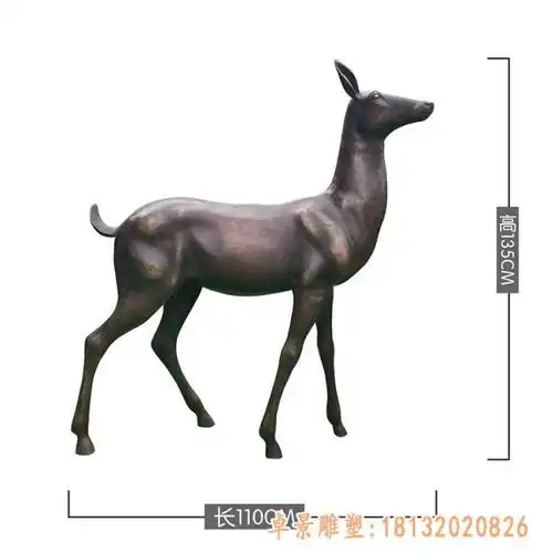 公园铜雕鹿黑龙江铜雕塑鹿图片