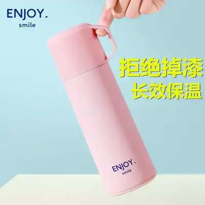 304不锈钢保温杯男女学生网红潮流水杯韩版可爱简约防摔杯子ins