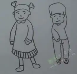 小女孩小男孩简笔画视频教程