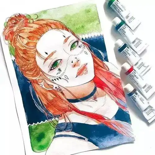 拥有人气很高的美女插画师ashiya,她的作品美到你
