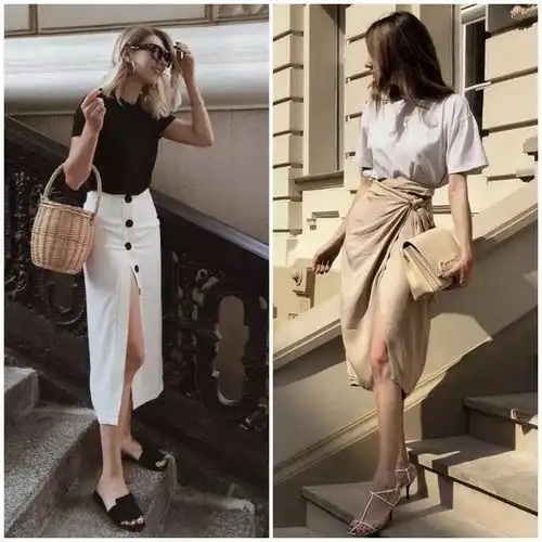 真正会穿衣的女人,初秋不会拒绝t恤半裙,气质减龄还撩人