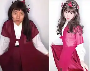 美术生把抖音阿纯画成画后,颜值堪比热巴,网友美到犯规