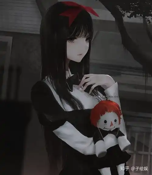 二次元黑暗头像女图文刘