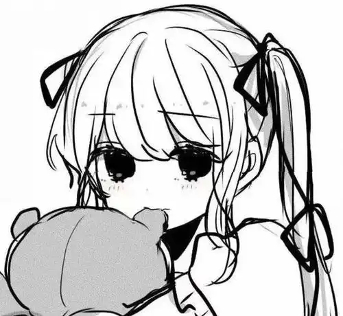 动漫女头我没隐身,只是换了黑白头像