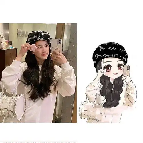 当赵露思变成小漫画后,圆脸大头更加萌了,迷你版的赵露思好可爱