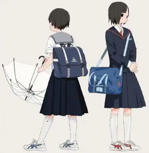 jk制服女生头像锁骨绘画