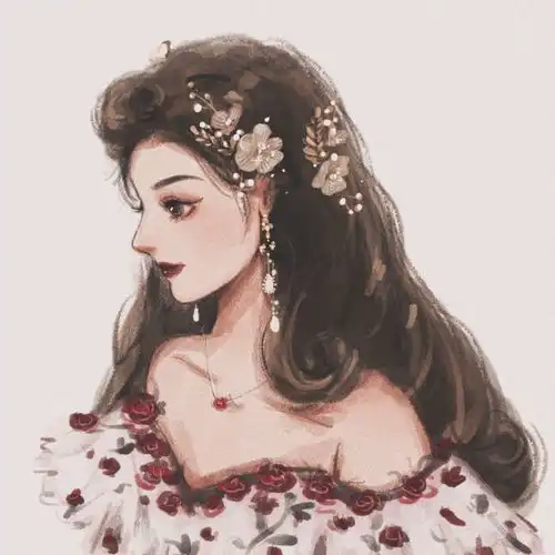 卡通红色头像女迪士尼公