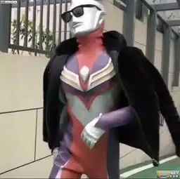 迪迦奥特曼披衣戴墨镜图片迪迦奥特曼披衣戴墨镜表情包下载乐游网游戏下载