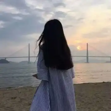 女生海边一个人看海头像