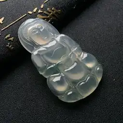 超值推荐冰种略飘花观音挂件