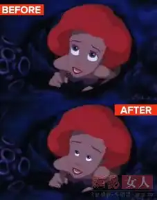 感觉不会再爱了迪士尼美女没有大眼后好丑