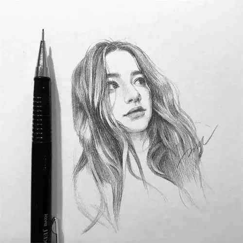 美女小姐姐太好看了速写也可以这么美