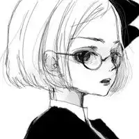 女生黑白插画qq头像女生黑白插画