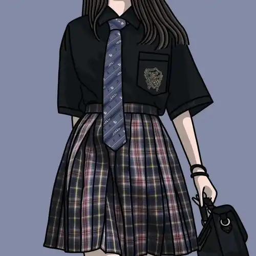 jk制服女生头像锁骨手臂