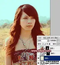 ps调色教程给外景逆光美女照调出黄色艺术效果8