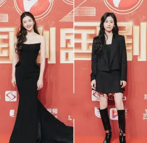 国剧盛典生图18位女星不是撞色就是撞衫,马伊琍穿印花裙出众