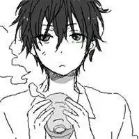 手绘女生头像卡通黑白喜