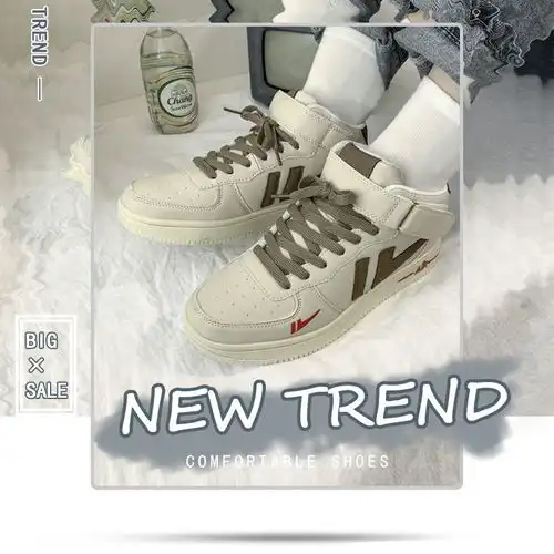 高帮运动鞋女空军一号ins学生韩版百搭原宿风潮流休闲跑步鞋子女