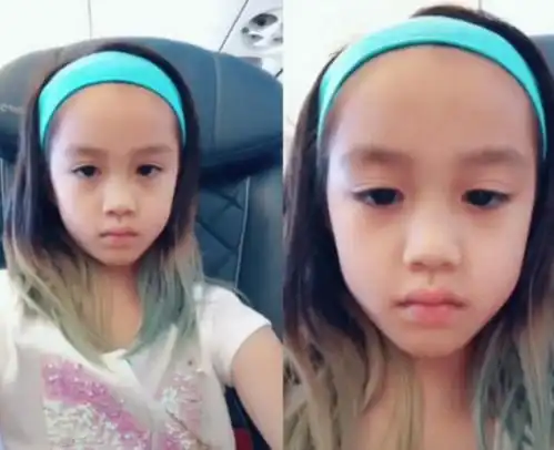 钟丽缇8岁女儿眼线深邃,打扮与年龄不符,频繁染发还染舌头