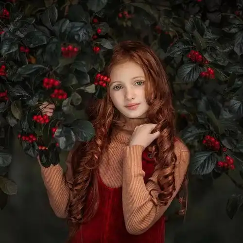 摄影师妈妈拍摄的女儿与花,美得让人窒息