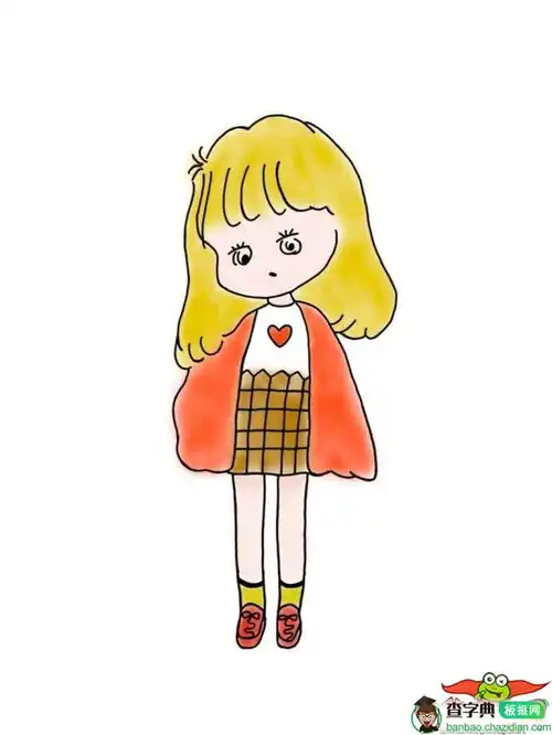 小女孩简笔画漂亮可爱,画小女孩简单又可爱
