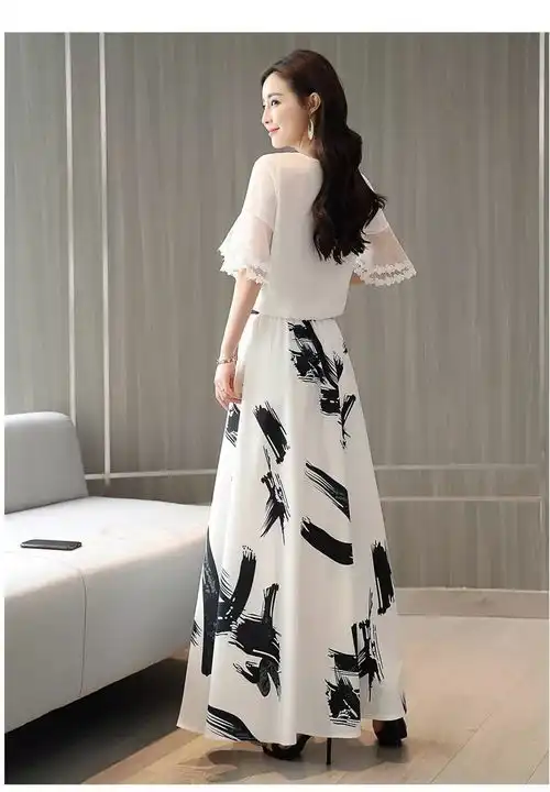 网红女神范2018新款ins超火连衣裙两件套长款冷淡风套装裙子