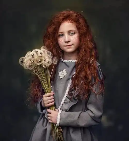 摄影师妈妈拍摄的女儿与花,美得让人窒息