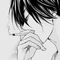 谁有男生抽着烟的黑白头像