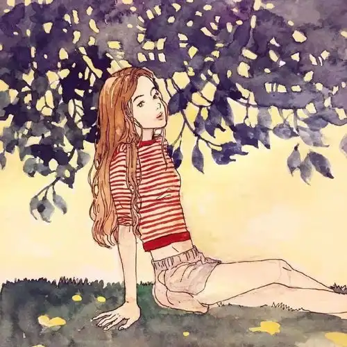 个性插画女生头像