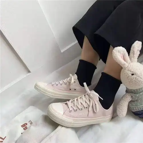 2020新款低帮帆布鞋女学生韩版百搭ins原宿风休闲平底复古1970s