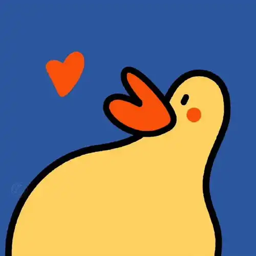 网红小黄鸭头像情侣一人一张黄鸭子系列情侣头像
