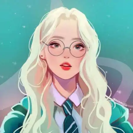 高清伤感卡通女生头像只欠自己一个开心的模样