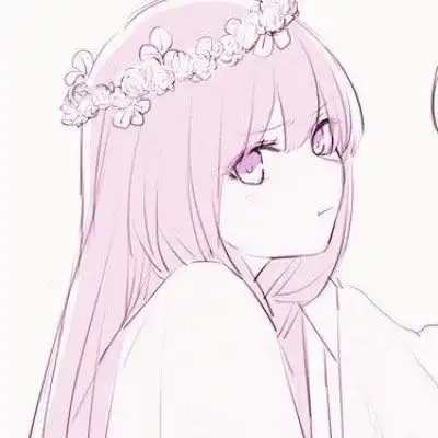 纯欲风女生侧脸头像漫画