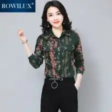 碎花头像女衬衫