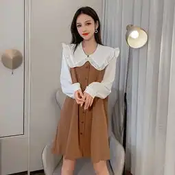 娃娃领蓬蓬裙货源
