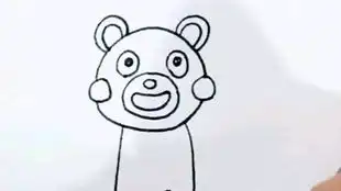 轻松学简笔画爱打排球的小女孩