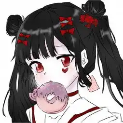 卡通红色头像女动漫头像